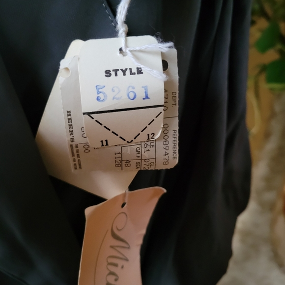 NEW Vintage 80s Dress Michael Blair Double Breasted Trench Long Layered Look S - Picture 9 of 11